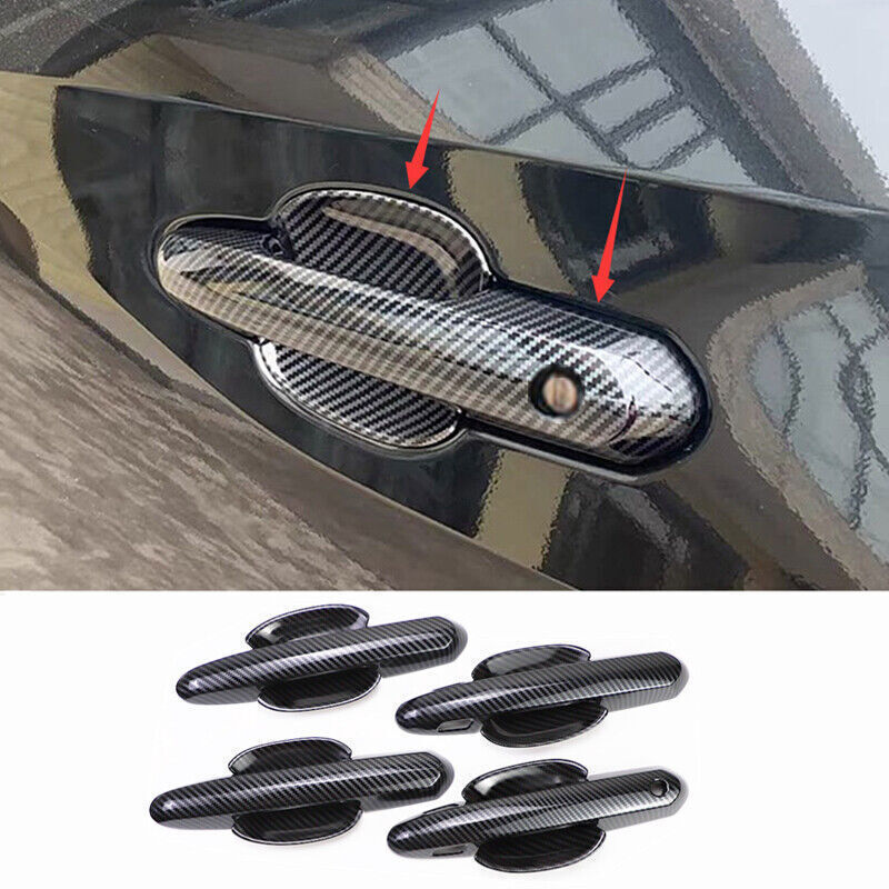 for Toyota Highlander 2020-24 ABS Carbon Fiber Side Door Handle Bowl Cover Trim