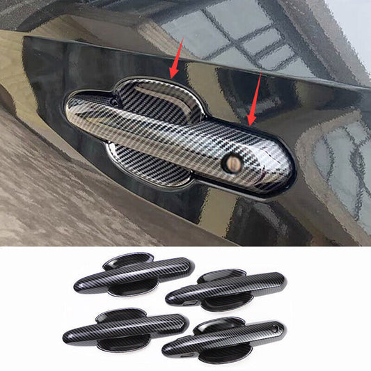 for Toyota Highlander 2020-24 ABS Carbon Fiber Side Door Handle Bowl Cover Trim