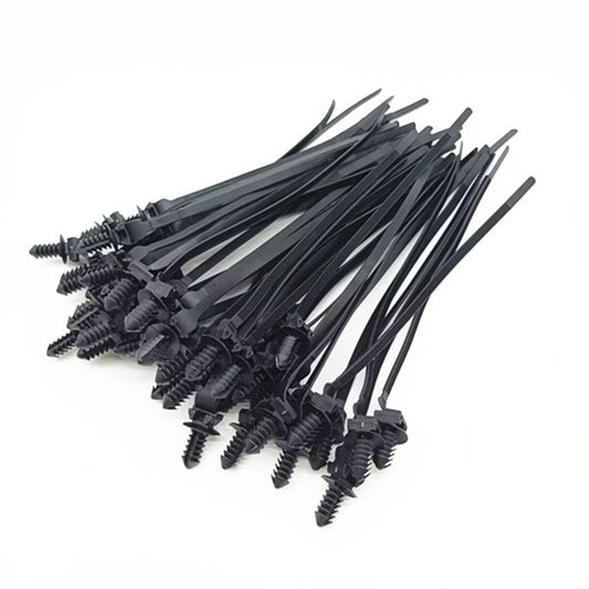 50pcs Car Line Cable-Ties Zip Wrap Push Rivet Clip Wiring Loom Harness Fastener