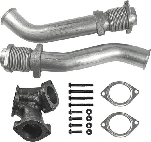Turbo Diesel With Hardware Bellowed Up Pipe Kit Replacement  for ford  F250 F350 Q