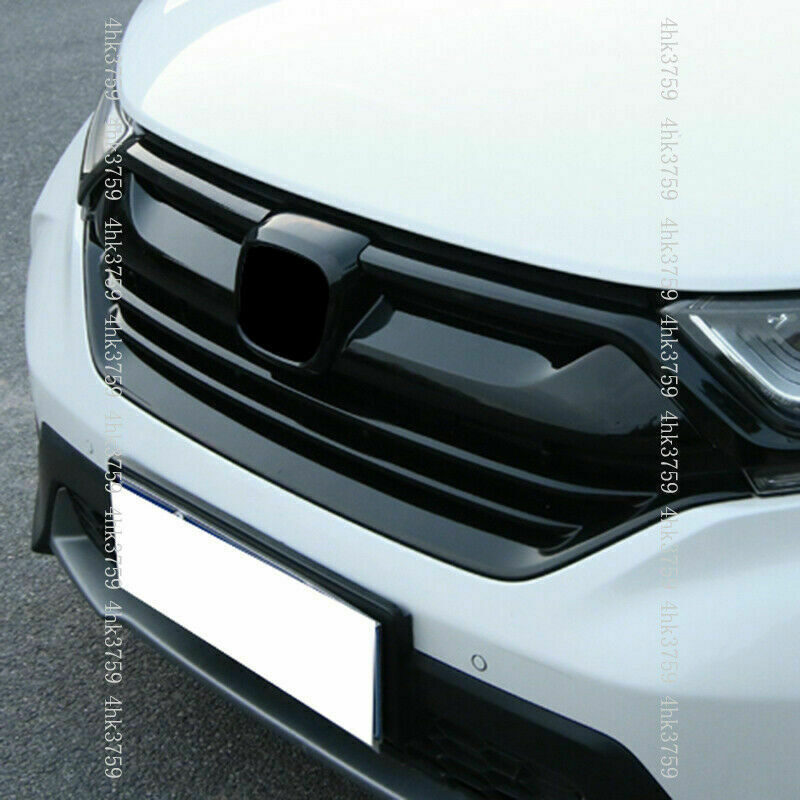 Front Grille Grilles Moulding Cover Trim for Honda CR-V 2019-2022 Glossy Black