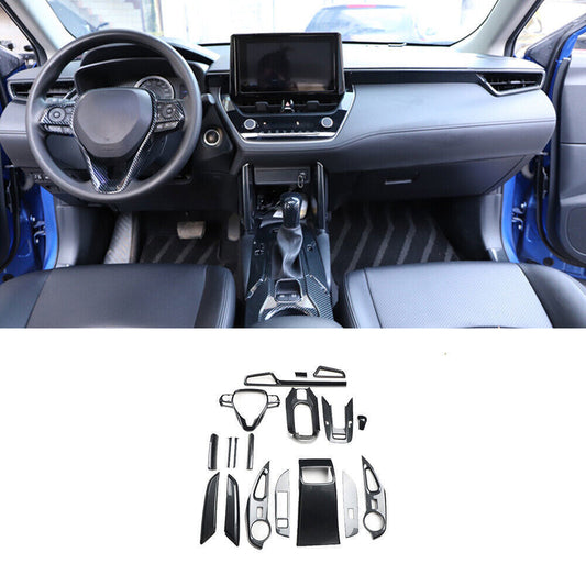 for Corolla Cross 23-24 Carbon Fiber ABS Interior Decoration Cover Trim G n