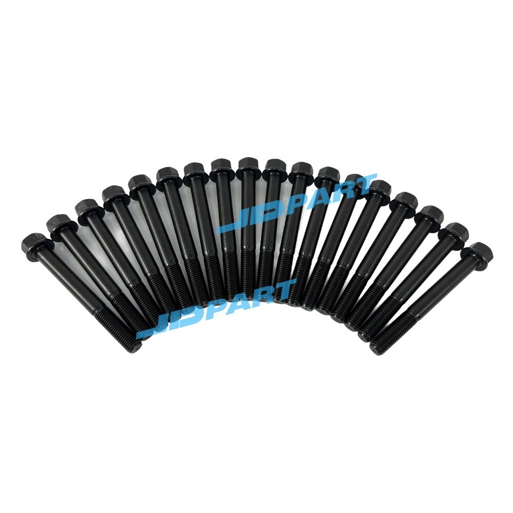 18-piece C2.2 cylinder head bolts for Caterpillar engine parts -