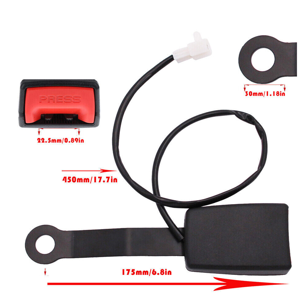 1* Front for seat belt buckle safety filler socket with plug connector warning cable