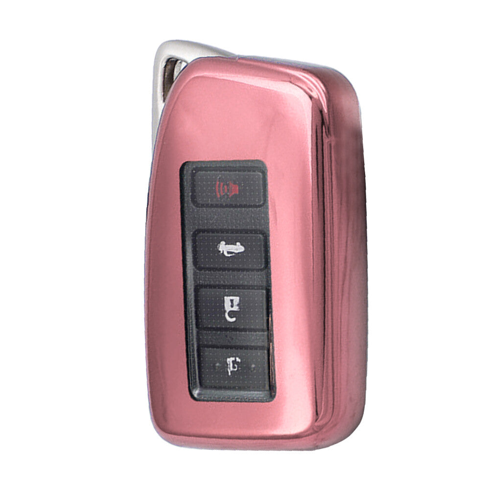 Chrome Pink TPU Key Fob Cover Fit for Lexus for ES RX IS GS LX NX RC