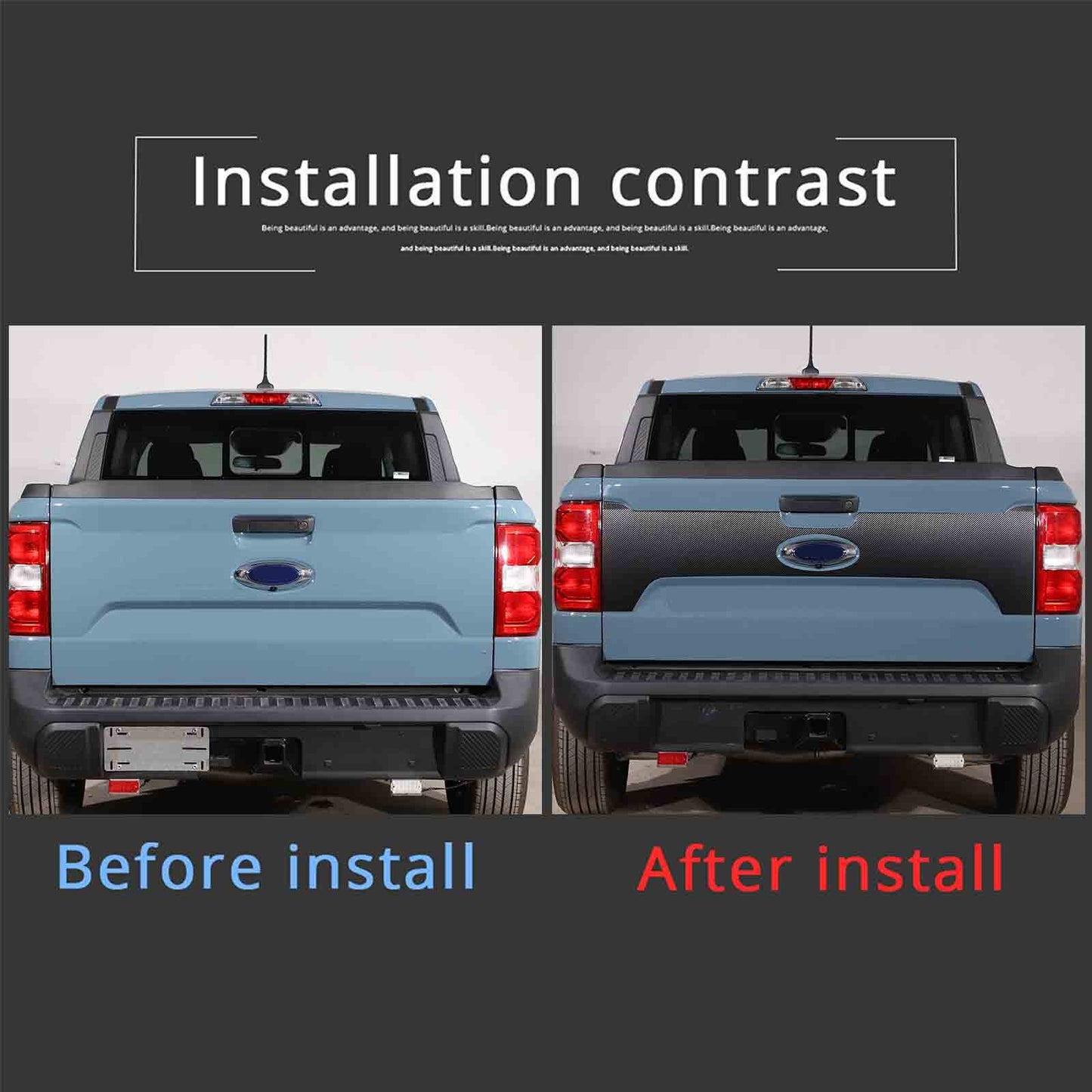 Maverick Tailgate Sunshade Decal Vinyl Graphic Vinyl Trim - n