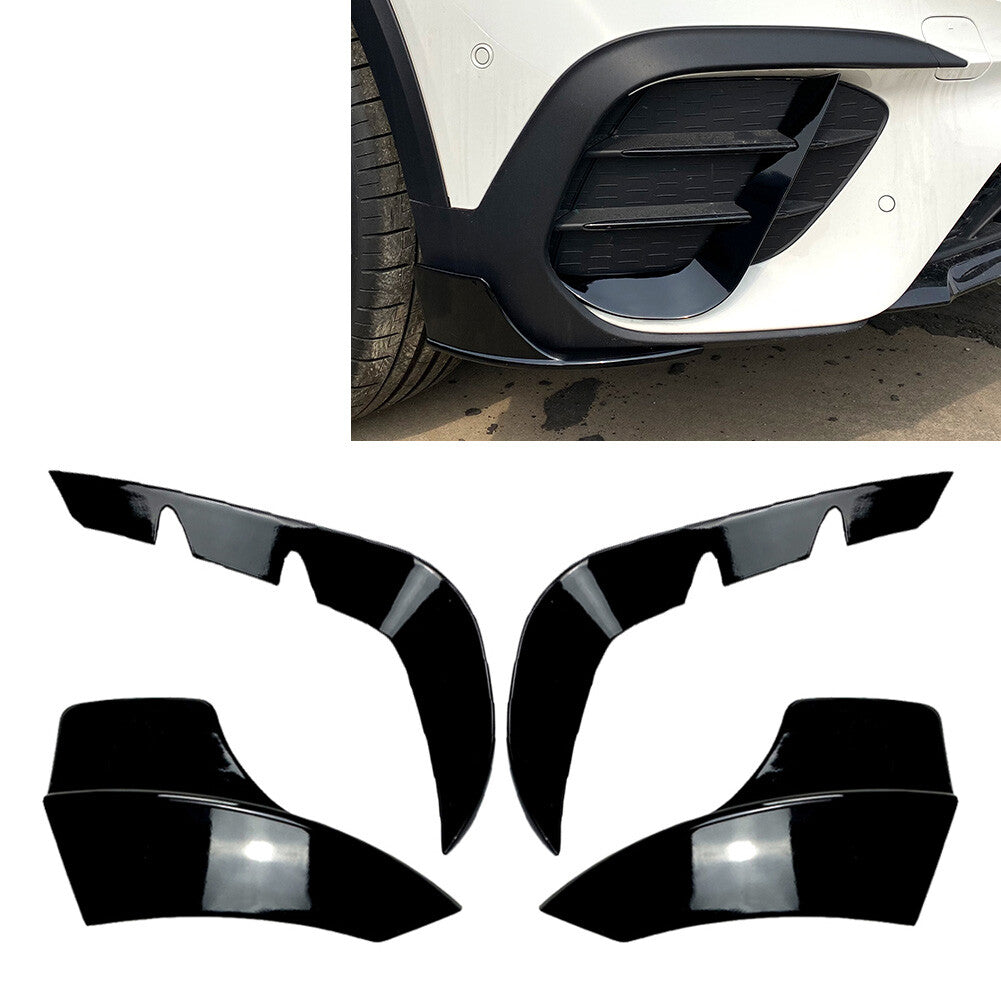 Front Bumper Canards Lip Splitter Fins Fit for Benz GLB-Class X247 2020-2022 Black