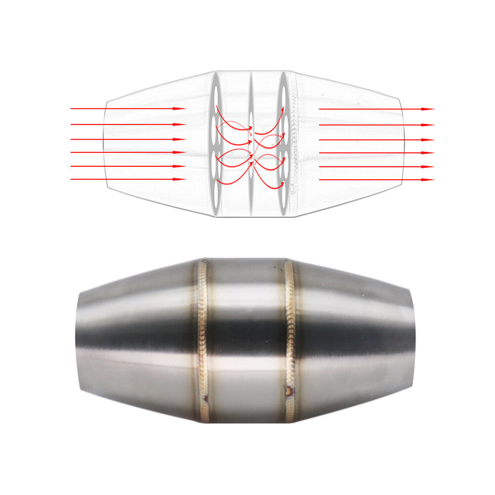 45mm Stainless Steel ID Exhaust Muffler Extension DB Killer Chamber Q