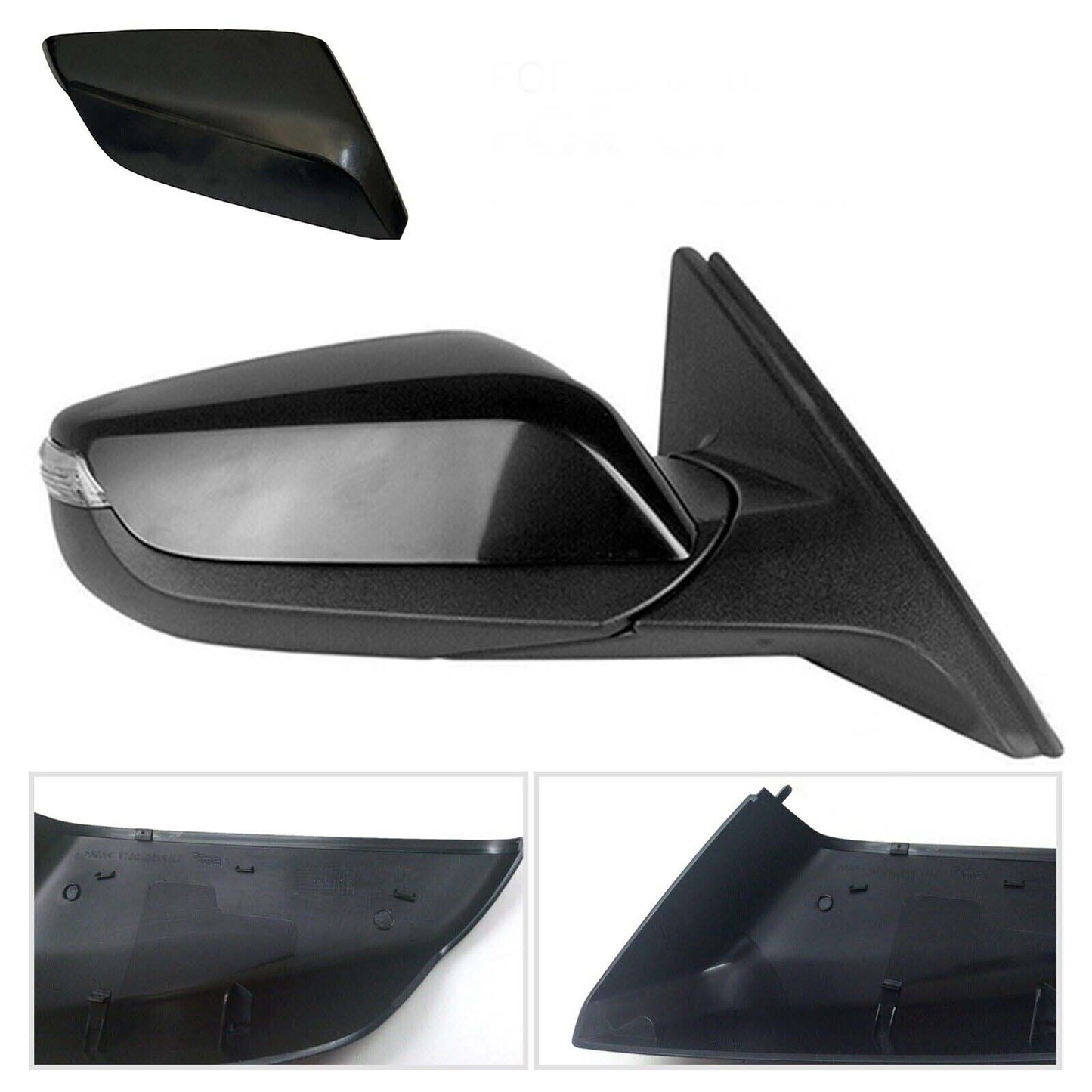 2017-2021 for Chevrolet Malibu Right Side Mirror Cap Cover Black Replacement For Q