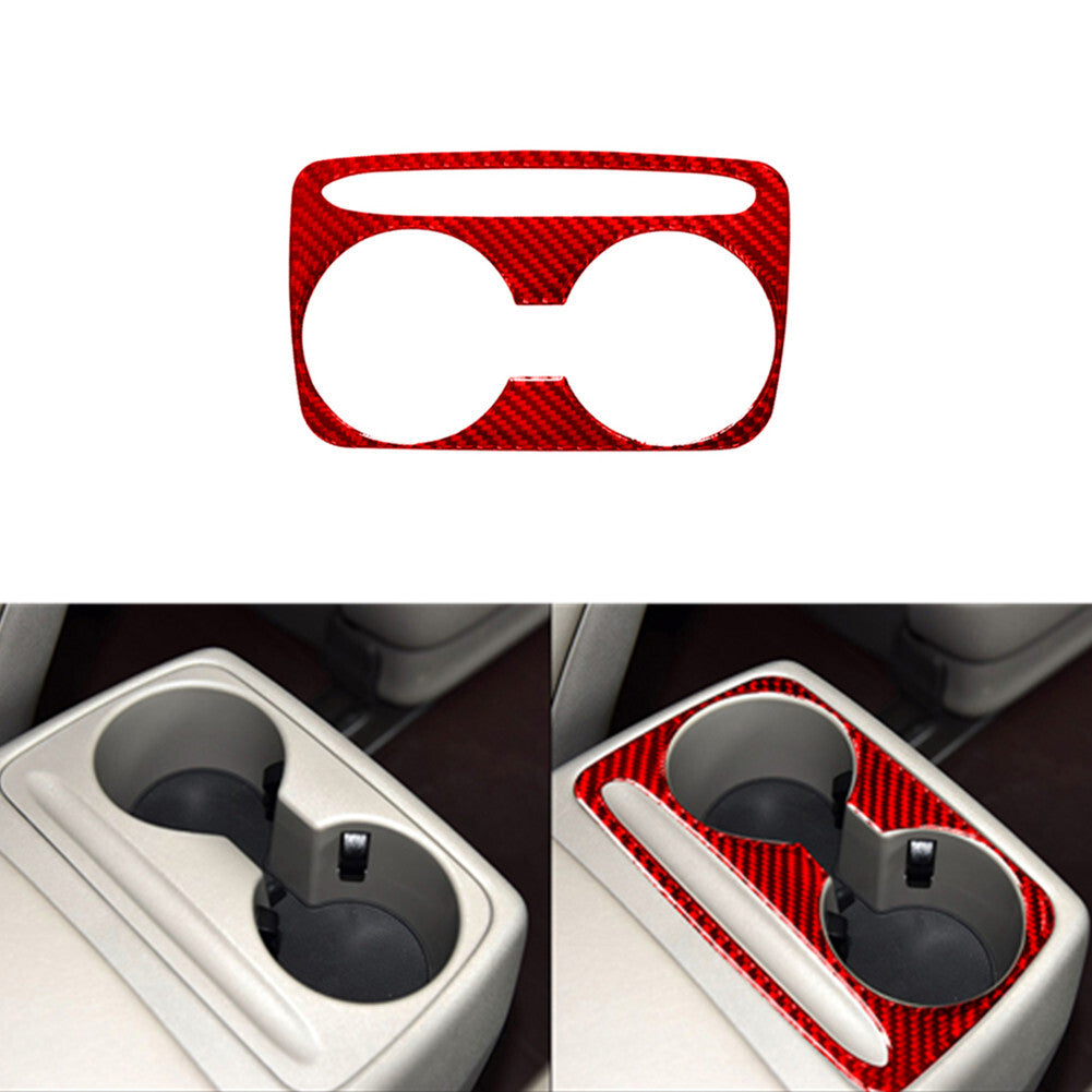 Red Carbon Fiber Driver Window Console Cover for Subaru Legacy Outback 2010-2014 v