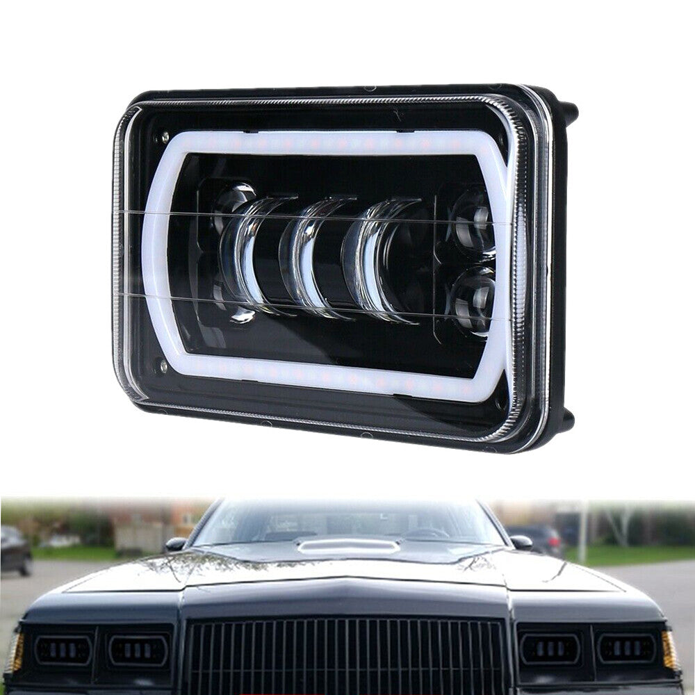 4X6 LED Headlamp Headlight Hi-Lo Beam DRL Turn Single Light For Electra for Mustang
