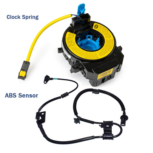 ABS Wheel Speed Front Left Sensor & Spiral Cable Clock Spring for Hyundai Q