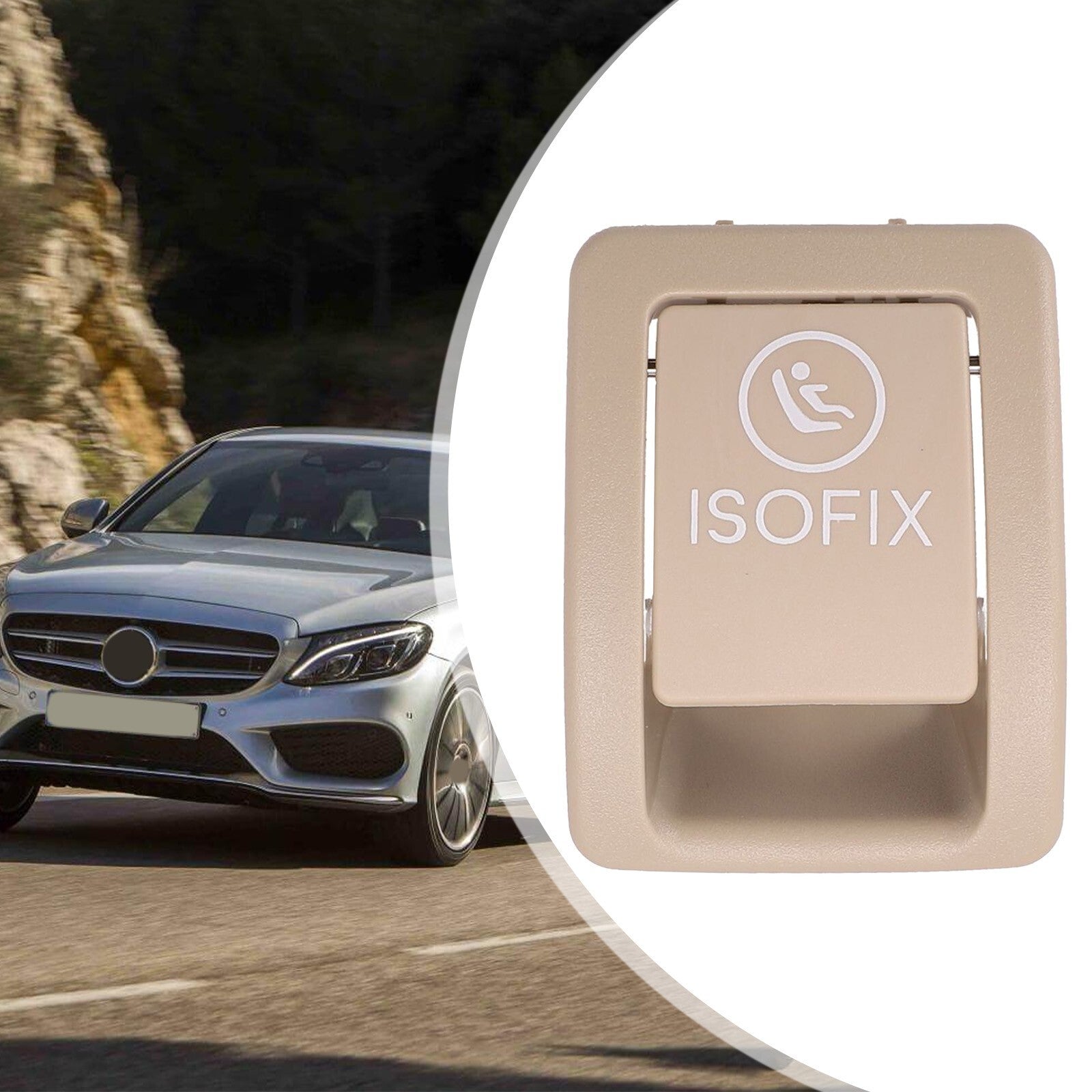 Beige A2059200513 ISOFIX Cover for Mercedes C Class W205 C300 C350 C200 C180 v