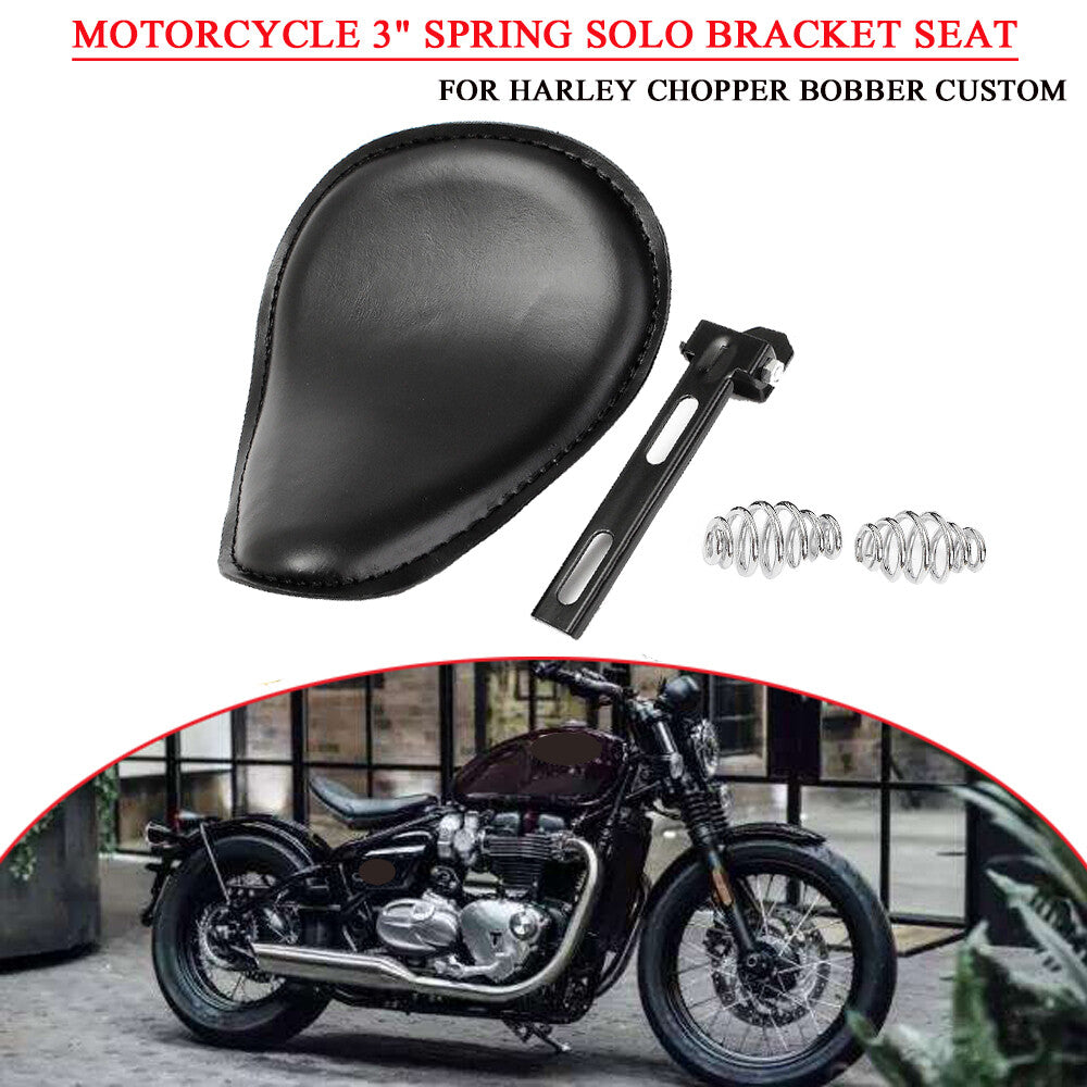 Black 3-inch single-spring support cushion for seat base for Harley Chopper Bobber custom