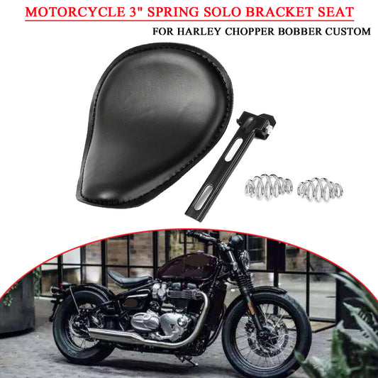 Black 3-inch single-spring support cushion for seat base for Harley Chopper Bobber custom