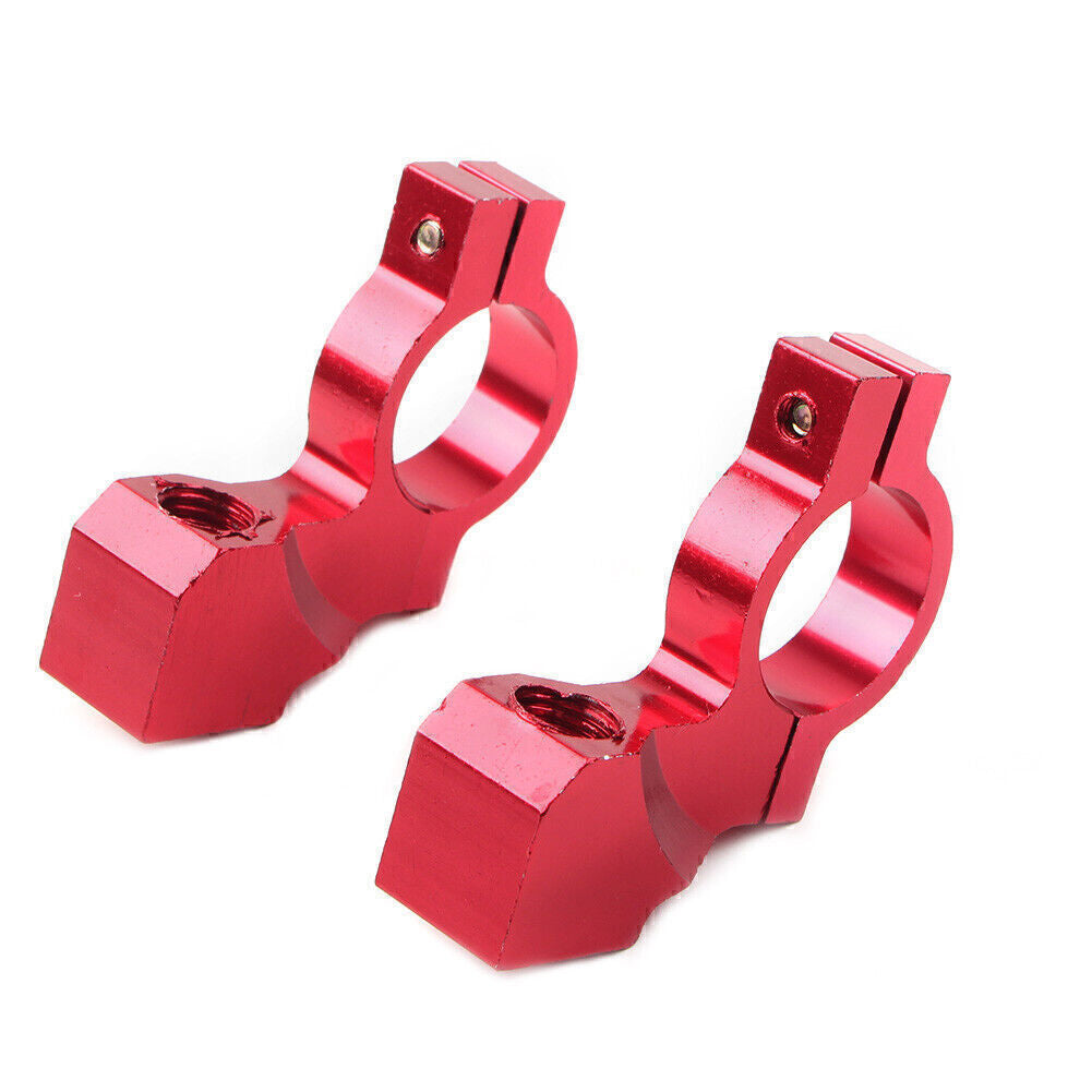 22mm 7/8'' Motorcycle Bike Handlebar Rearview Mirror Mount Bracket Clamp Red Q