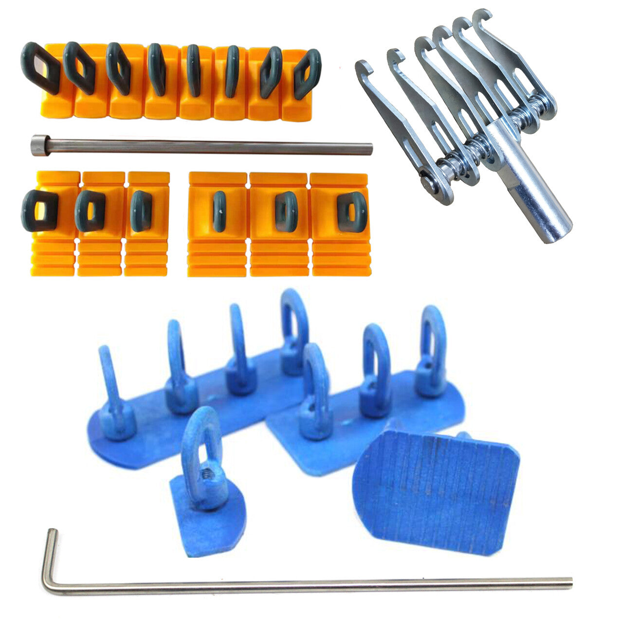 Paintless Dent Remover Tabs Dent Remover Tool Kit with Handle Yellow Glue Tabs v
