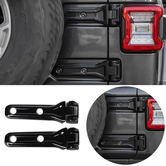 Trunk Tail Tire Hinge Cover Trim 4PCS for Jeep for Wrangler JL 2018-2020 ABS Black