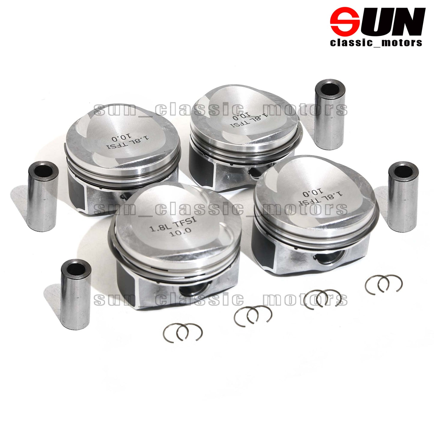 4 pistons and rings, 82.5 mm x 21 mm, suitable for Audi A3, A4, A5, TT, for Passat CC 1.8TSI.