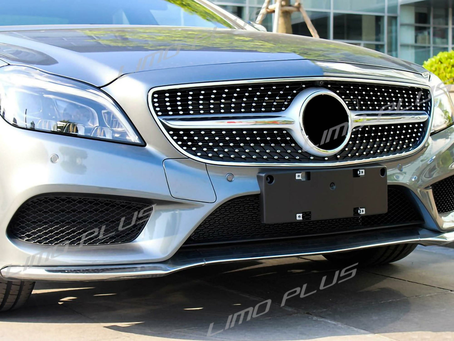 for CHRome front bumper lip mold decoration for W218 CLS 400 500 550 2015-2018- v