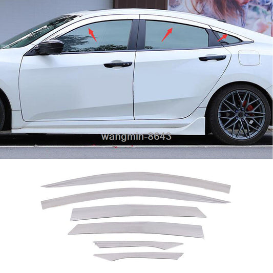 for Honda for Civic Sedan 16-21 silver Window Visor Vent Sun Shade Rain Guard Shield