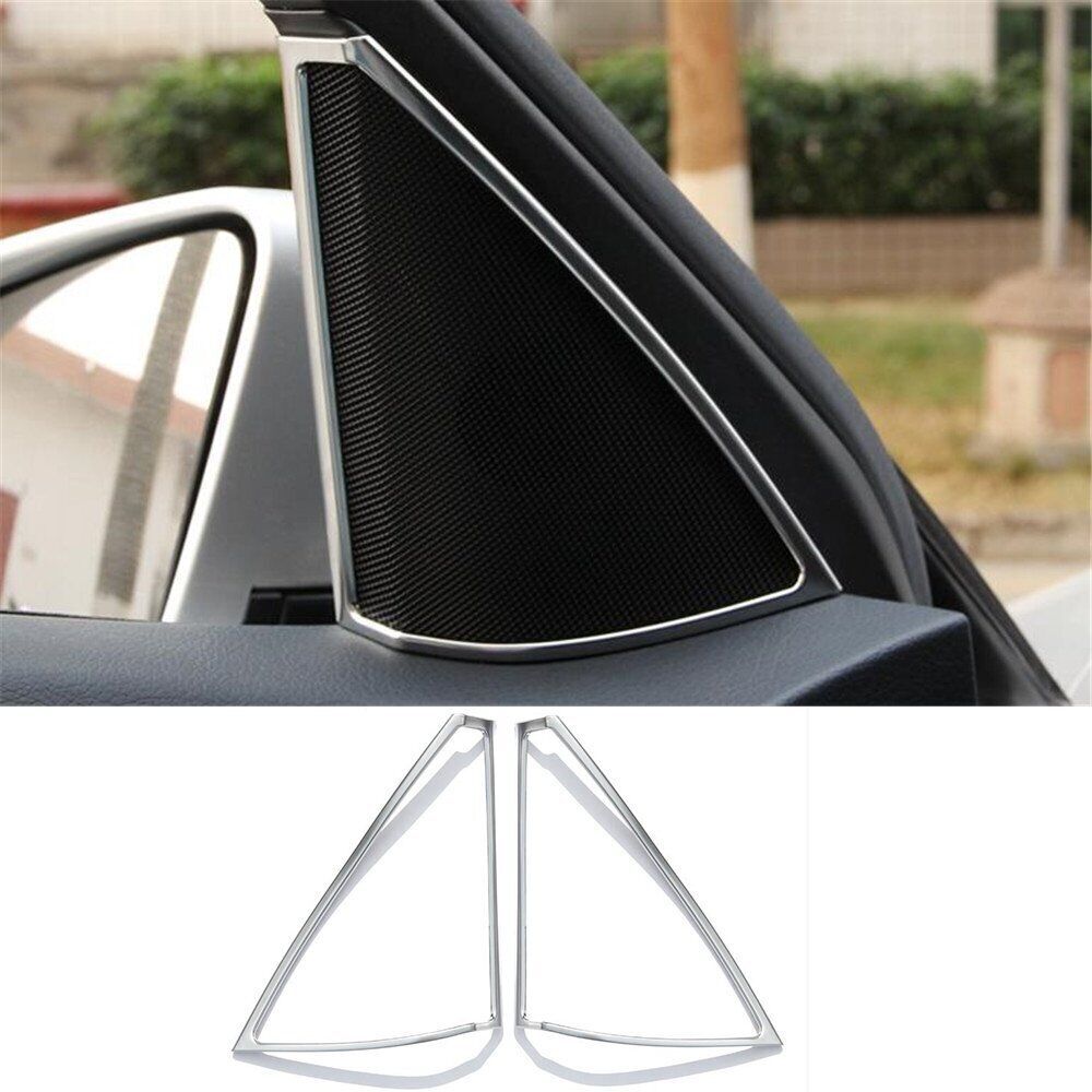 Silver ABS door tweeter protective covers suitable for C-Class W204 2007-14 n