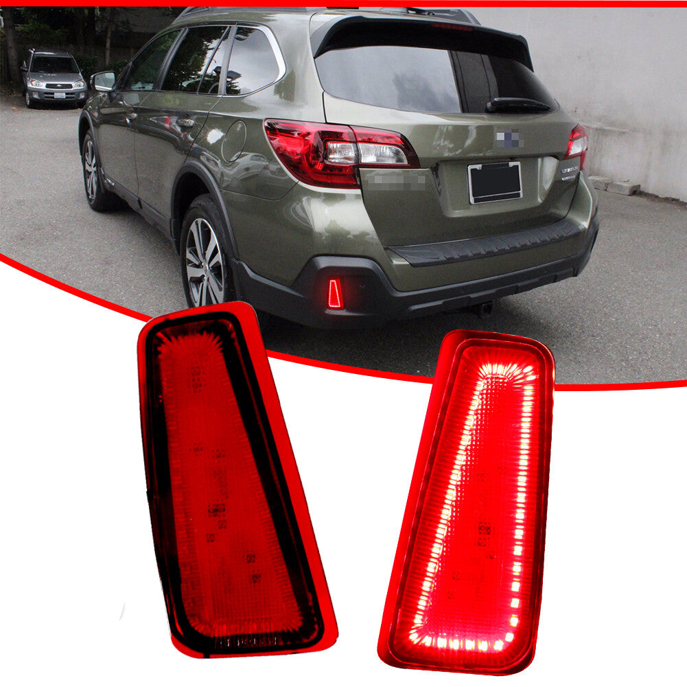 LED Rear Bumper Lights Reflector Tail Brake Lights for 2015 - 2020 for Subaru Outback - v