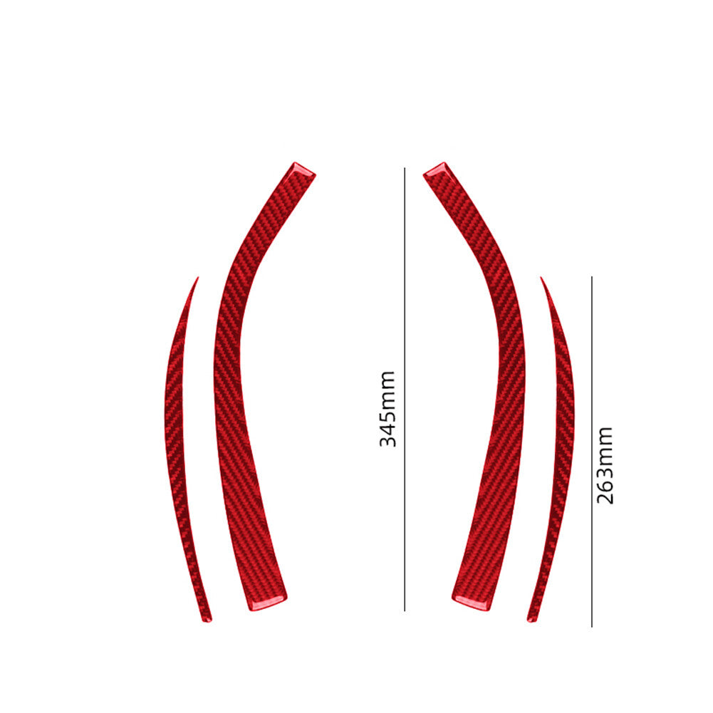 2x Center Carbon Fiber CD Console Frame Sticker Trim for Honda Odyssey 05-10 Red v