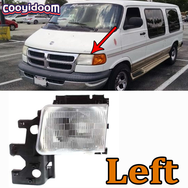 for DODGE FULL SIZE VAN 94-97 HEAD LAMP Left Assembly Halogen