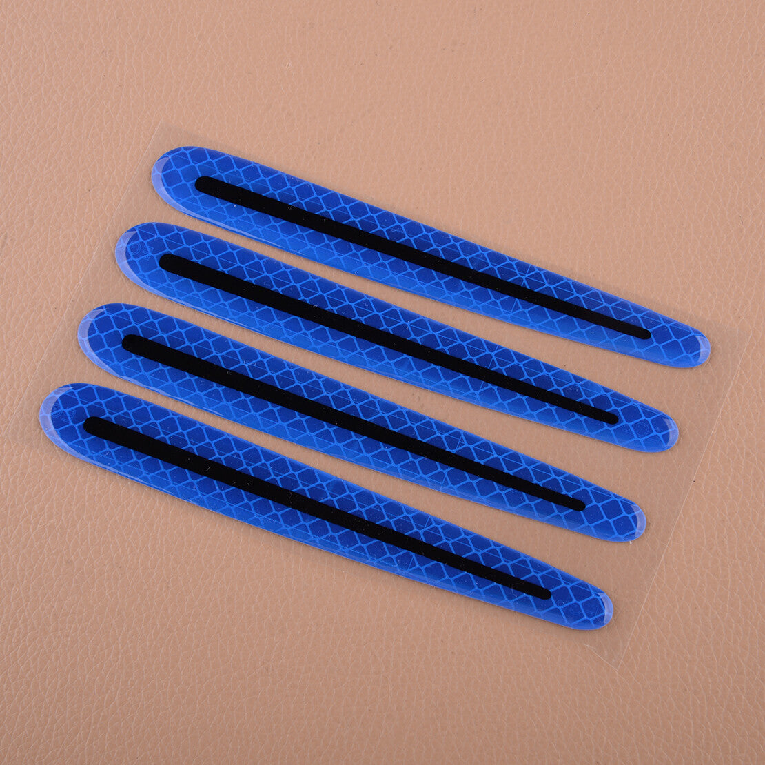 4pc Car Door Handle Protective Film Reflective Sticker Strips Anti-Scratch