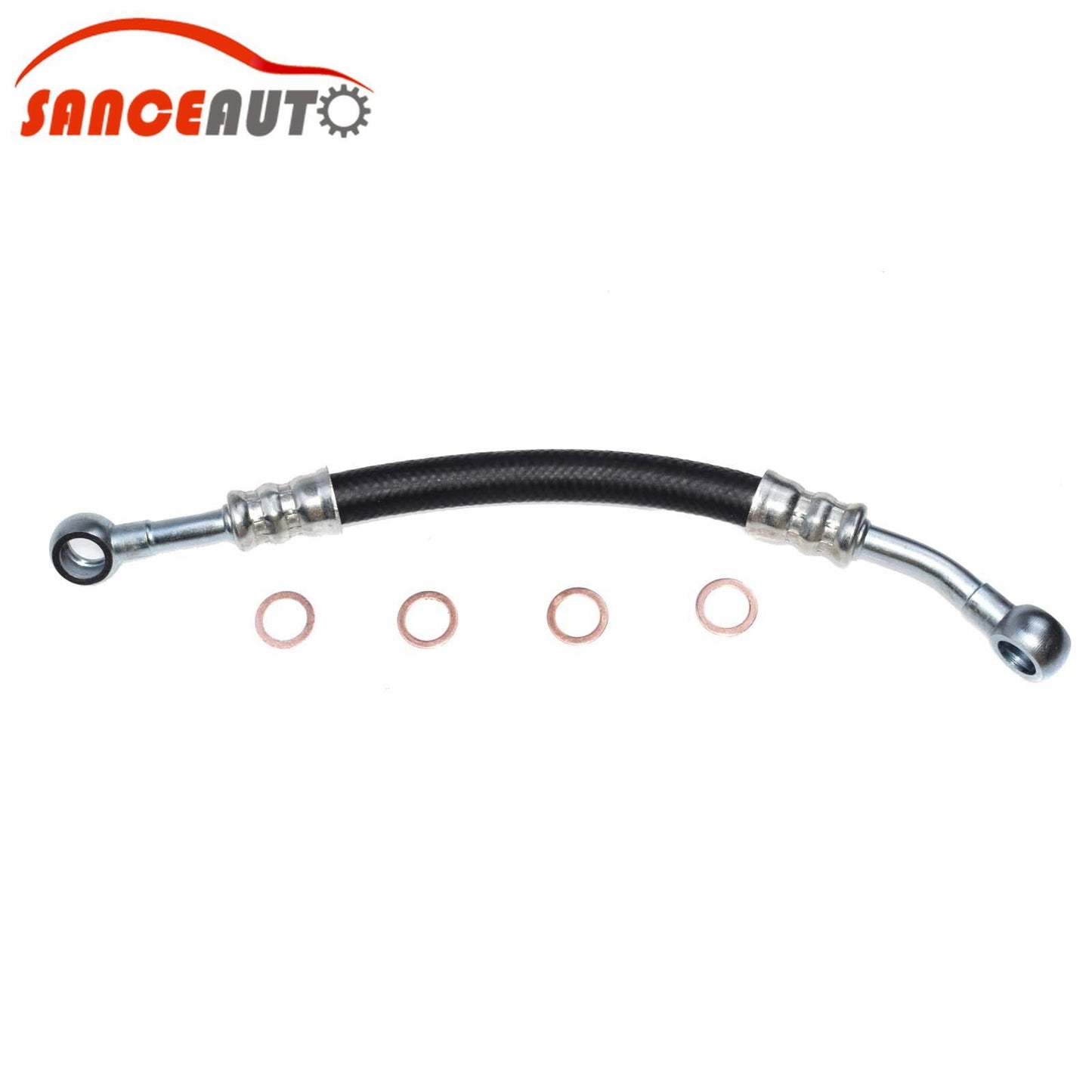 For E46 330i Oil Supply Line Hose W/ 4 Seal Washers Rings 11 36 1 705 532 n