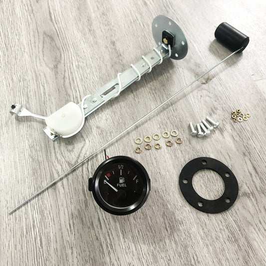 Universal 252mm Fuel Level Gauge Kit W/ Fuel Float Sensor E-1/2-F Pointer 12V