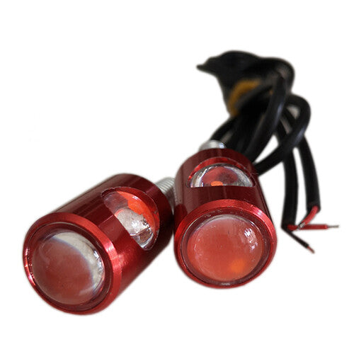 Pair Red Motorcycle LED Turn Signal Tail Light License Plate Bulbs Universal Q