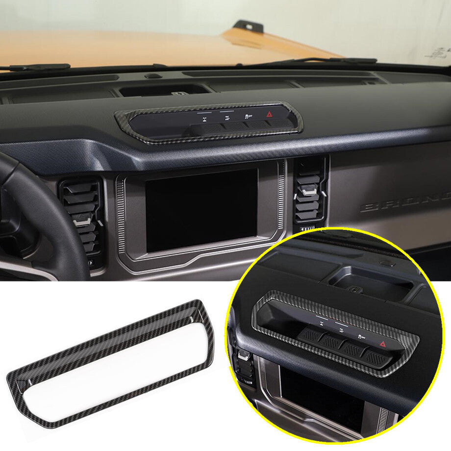 For 21-23 Bronco Carbon Fiber Inner Differential Control Switch Cover Trim v
