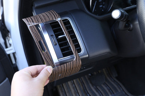 for Rover Range Sport 2014-2017 Wood Grain Gashboard Air Outlets Vent Cover Trim