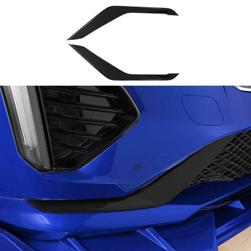 for Cadillac CT4 2020-2024 Gloss Black Front Bumper Fog Lamp Light Strip Trim 2P
