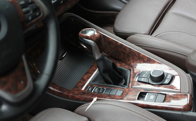 Fit for BMW X1 F48 2016-2022 Brown Wood Middle Console Gear Shift Frame Trim 1P