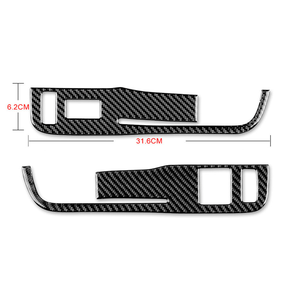 2x Carbon Fiber Window Switch Control Trim for Chevrolet Camaro 2010-2015 Type A