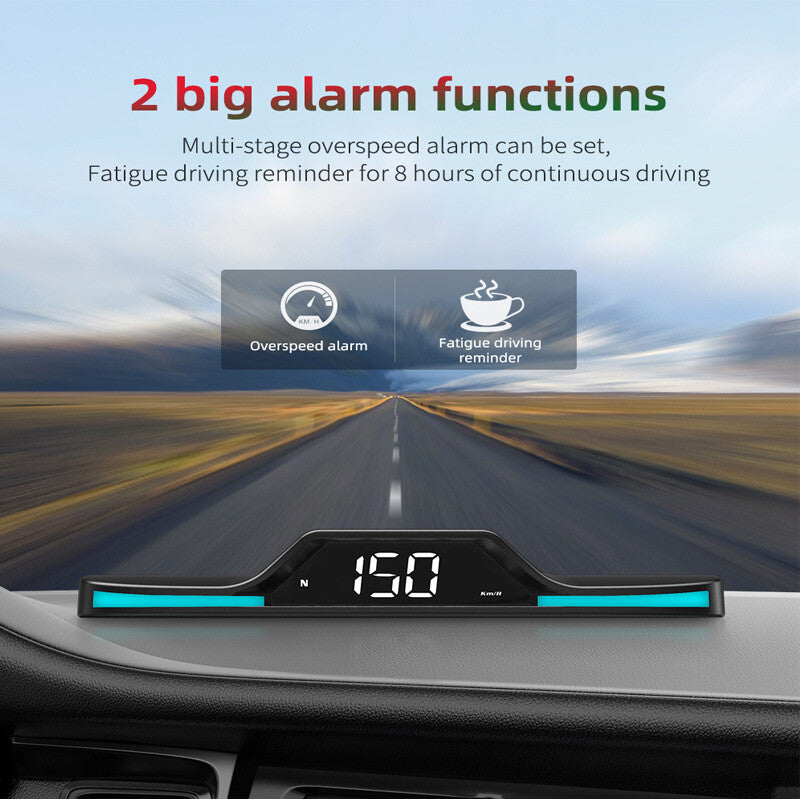 Car Truck Digital GPS Speedometer HUD Head Up Display MPH Overspeed Alarm v