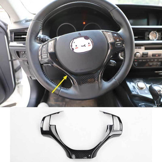 for Lexus ES300h ES350 2013-2015 ABS Carbon Steering Wheel Button Cover Trim n