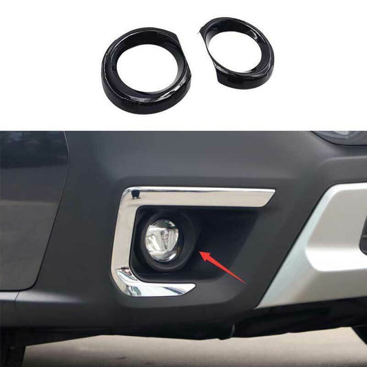 for Subaru Outback 2020-2023 Bright Black Front bumper Fog Light Lamp ring Cover