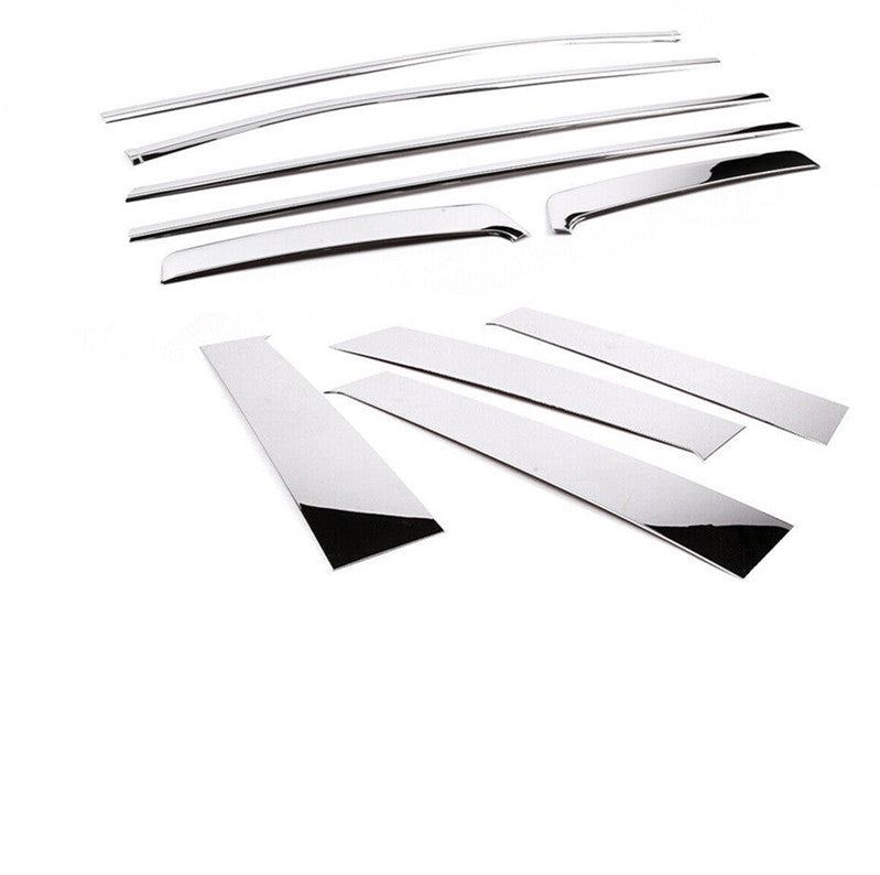 Steel Chrome Window Full Column Cover Trim Accessories For Tundra 23-24 B n