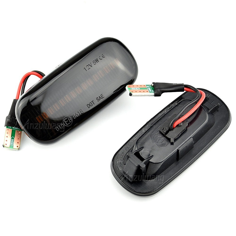 2pcs LED Dynamic Side Marker Turn Light black amber for Audi A3 8P S4 B6 B7