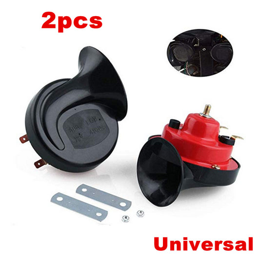 2x Loud Dual-tone Snail Horn Accessory Electric Air Horn 12V 105 dB Car Truck