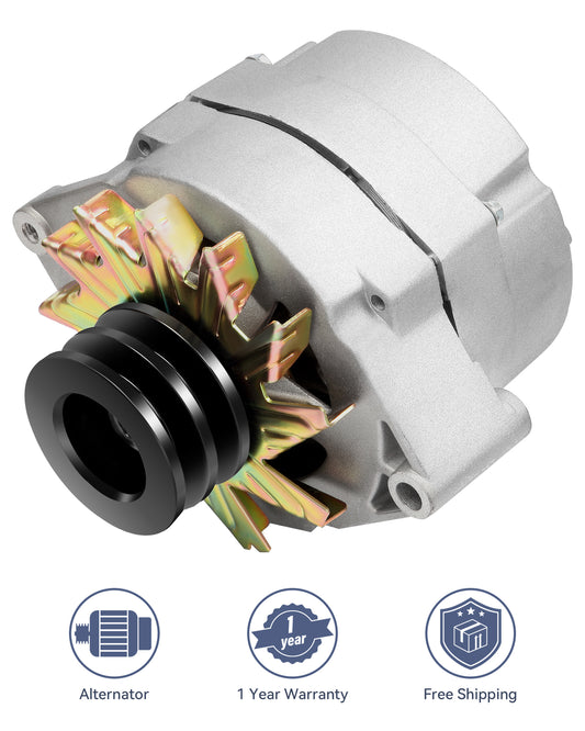 7127-SEN-2G 1PC Silver Alternator Fit for 1977-1979 for Cadillac DeVille V8 7.0L