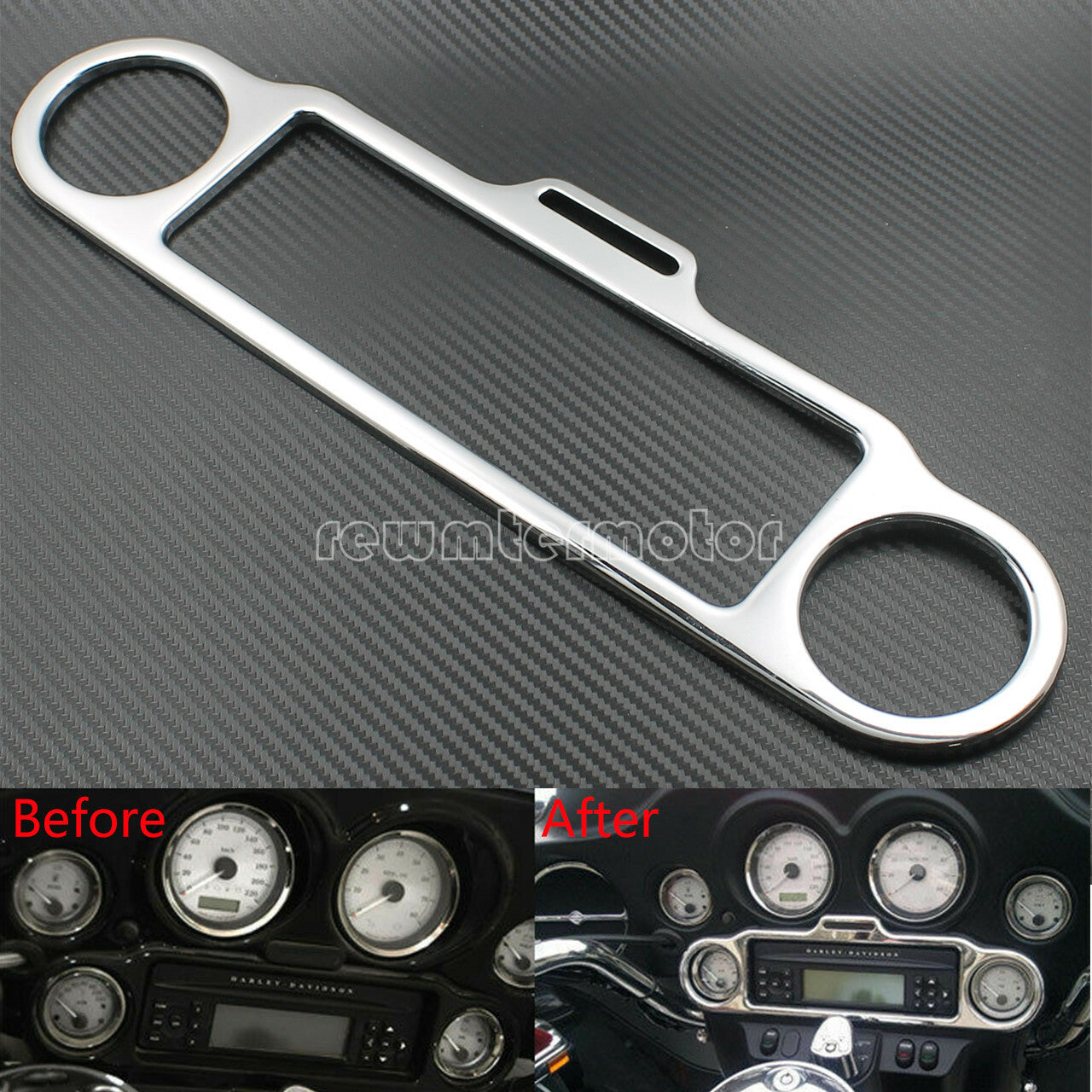 Stereo Accent Trim Ring Cover Fit for Harley Electra Glide Street Glide 96-2013 Q