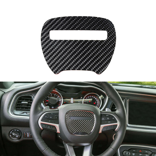 Steering Wheel Trim Cover Carbon Fiber Replacement for Charger 2015-2019