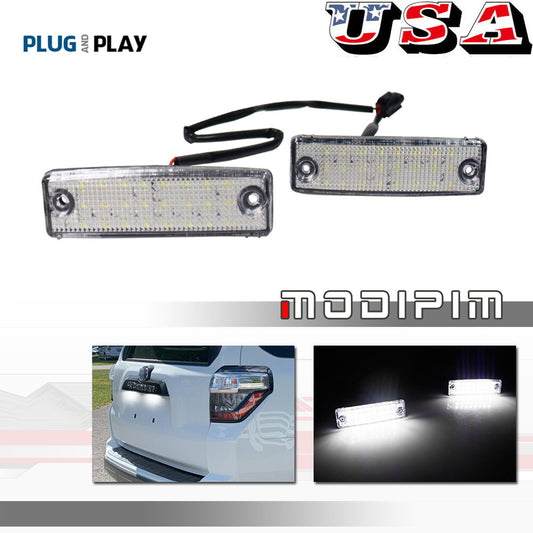 Suitable for 96-21 4Runner/08-19 Sequoia SMD LED white license plate light bright- v