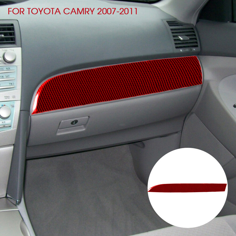 Red Carbon Fiber Rear Anti-kick Cover Trim Sticker For Tundra 2014-2018 v