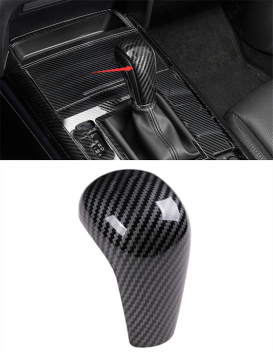 Carbon Fiber Look Inner Gear Shift Knob Cover Trim for Mazda CX-30 CX30 2020-22